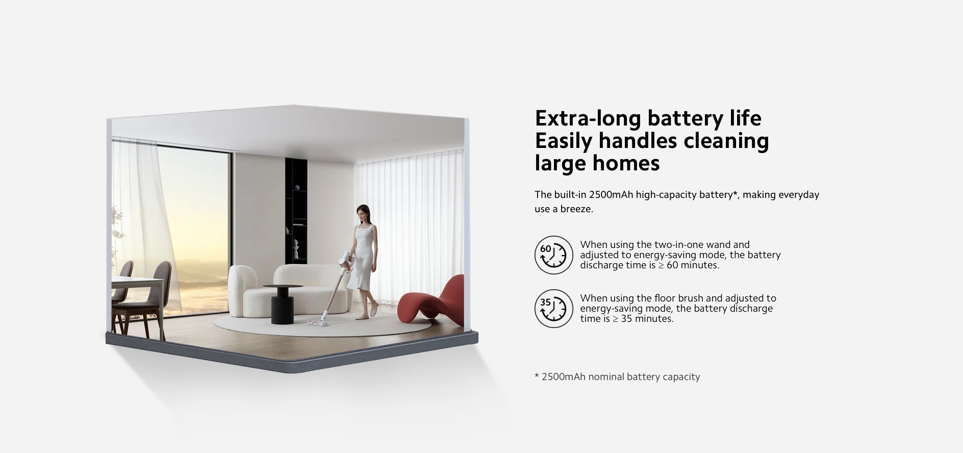 Xiaomi-aspiradora inalámbrica G9 para el hogar, aspirador de mano  inteligente sin cable, batería extraíble, duración de 40 Minutos, 120AW